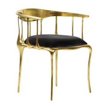 Boca Do Lobo BOCA Dolobo Armchair with Brass Frame