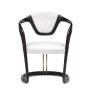 Design-Centric VERSACE Armchair in Solid Wood Piano