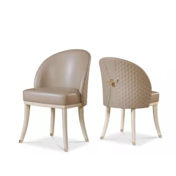 TURRI Dining Chair Fabric Solid Wood (XF-3977)