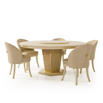 TURRI Dining Chair Fabric Solid Wood (XF-3977)