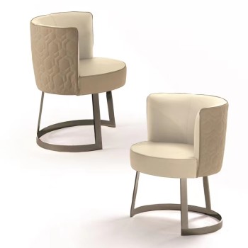 LONGHI Dining Chair Stainless Steel Metal
