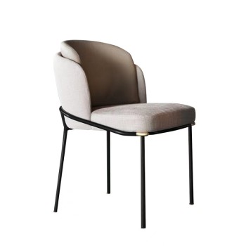 Minotti Dining Chair Fabric Metal