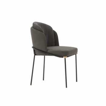 Minotti Dining Chair Fabric Metal