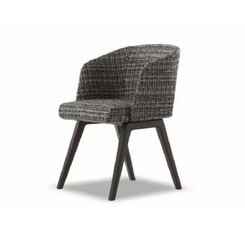 Minotti Armchair Fabric Solid Wood