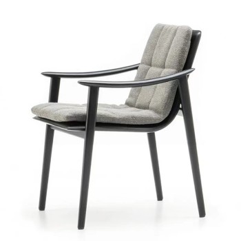 Minotti Armchair: Solid Wood Frame with Fabric