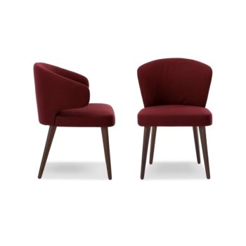 Minotti Dining Chair Fabric Solid Wood