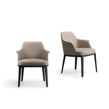 Poliform Dining Chair Fabric Solid Wood (XF-4776)