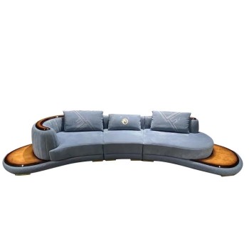 FENDI Design with Nubuck Fabric Curved Sofa