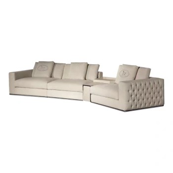 FENDI Living Room Sofa Nubuck Fabric Sofa