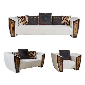 Versace in Nubuck Fabric Sofa- High
