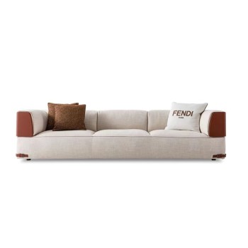 FENDI Cotton Corner Sofa with Design