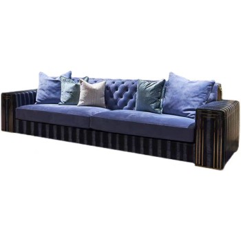 Visionnaire Nubuck Fabric Sofa with Design
