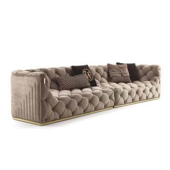 Vittoria Frigerio Nubuck Fabric Sofa