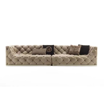 Vittoria Frigerio Nubuck Fabric Sofa