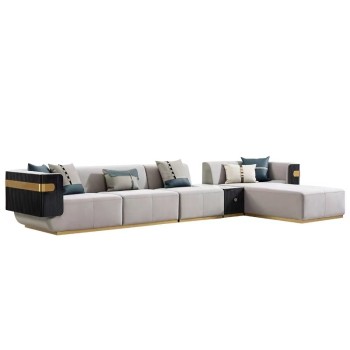 LONGHI Top Grain Leather Sofa