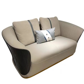 Giorgio Armani Top Grain Leather Sofa (XF-6130)