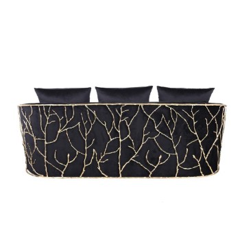 Koket Brass and Velvet Armchair