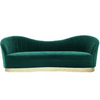 Koket Stainless Steel and Fabric Living Room Sofa