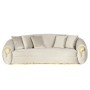 Boca Do Lobo Brass and Nubuck Fabric Sofa