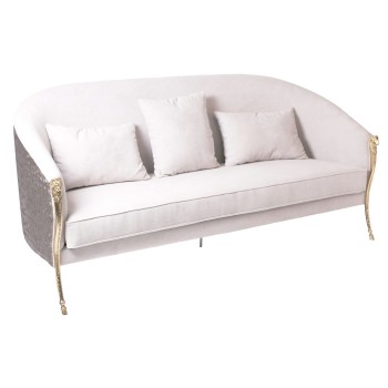 Boca Do Lobo Aluminum & Fabric Living Room Sofa Designed