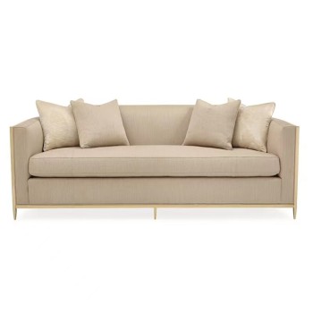 Caracole Stainless Steel & Fabric Sofa