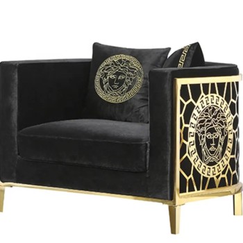 Versace Fabric Stainless Steel Sofa