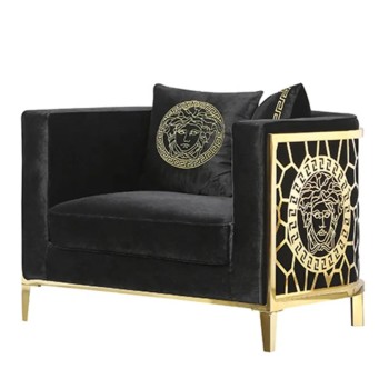 Versace Fabric Stainless Steel Sofa