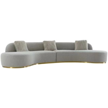 Rugiano Design Fabric Curved Sofa
