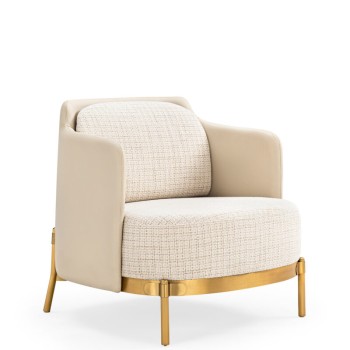 Minotti Fabric Stainless Steel Sofa
