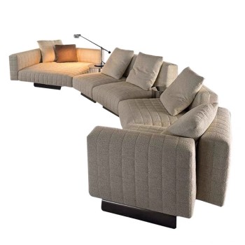Minotti Nubuck Fabric Sofa