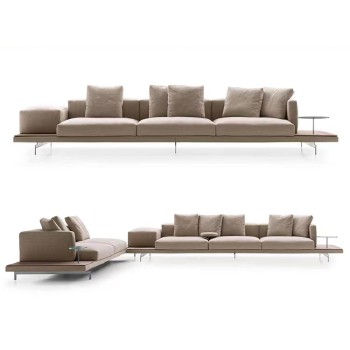 Italian B&B B&B Living Room Sofa Designed with Top Grain