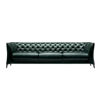 Natuzzi Living Room Sofa Crafted from Top Grain Cow