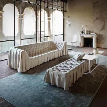 Busnelli Full Top Grain Cow LeatherLiving Room Sofa