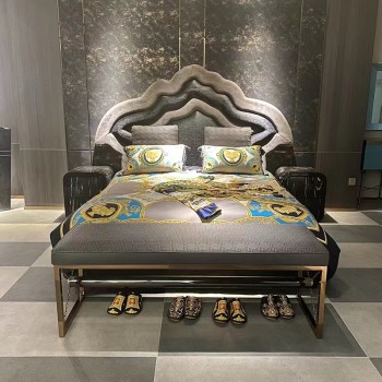 Versace Bed Crafted from Soft Fabric