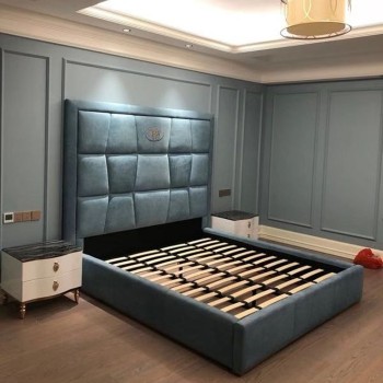 Versace Bed Crafted from Soft Nubuck Fabric