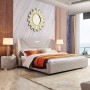 Bentley Bed Covered in Nubuck Fabric