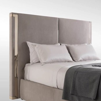 FENDI Bed Upholstered in Top Grain Cow Leather (XF-9091)