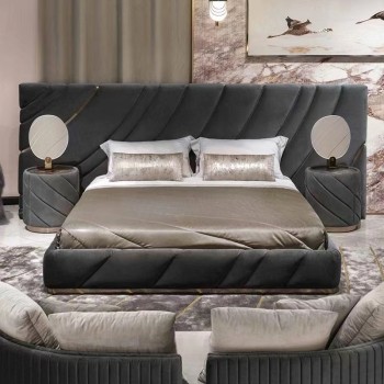 Visionnaire Bed Nubuck Fabric (XF-9148)