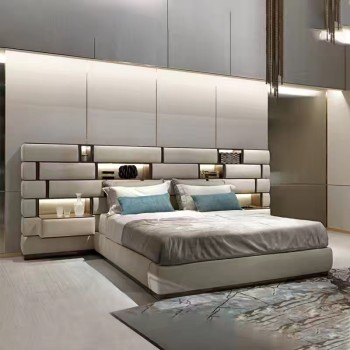 Visionnaire Bed Nubuck Fabric (XF-9276)