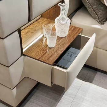 Visionnaire Bed Nubuck Fabric (XF-9276)