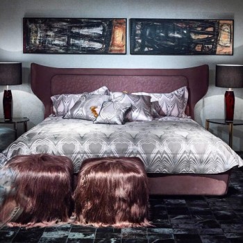 Roberto Cavalli Bed Crafted with Nubuck Fabric