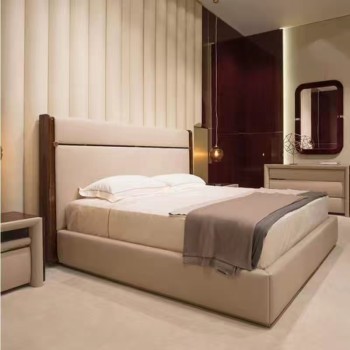 TURRI Bed Crafted from Soft Artificial Leather
