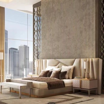 Giorgio Armani Bed Crafted from Soft Nubuck Fabric