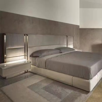 Cornelio Cappellini Bed Crafted from Soft Top Grain Cow