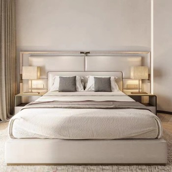 Rugiano Bed Upholstered in Nubuck Fabric