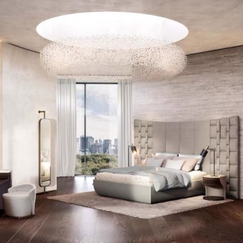 CAPITAL Bed with Nubuck Fabric