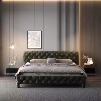 Arketipo Bed Crafted from Nubuck Fabric