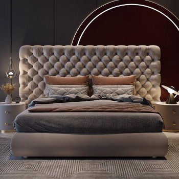 Baxter Bed in Nubuck Fabric
