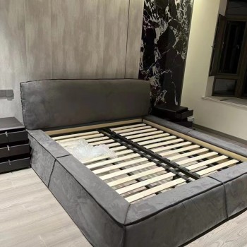 Baxter Full Top Grain Nubuck Leather Bed