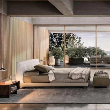 Minotti Bycast Leather Bed